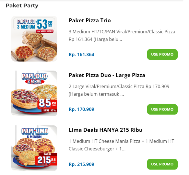 Promo Domino's Pizza.
